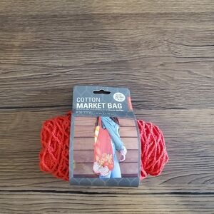 Blue 100% Cotton Market Bag Produce Shopping Grocery Bag Reusable